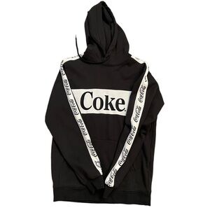 H&M Divided Black and White Coke Brand Long Sleeve Hoodie with pocket. Size XS